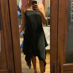 Silence and noise black midi dress